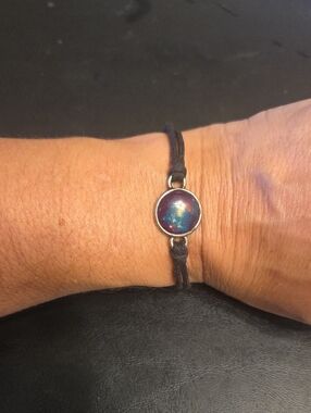 Handmade Galaxy Cord Bracelet in Blue and Purple